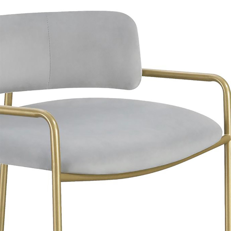 Tabouret à dossier bas rembourré