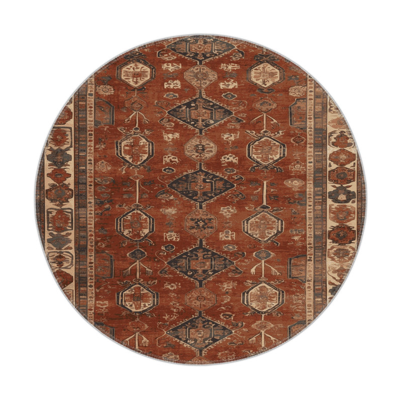 Turkish Brown Indoor and Outdoor Area Rug, Rectangle 3' x 5'