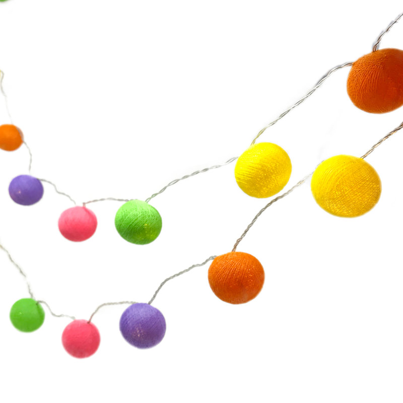 Misti LED Cotton Ball String Light, 30 Lamps - 8 Metre Long