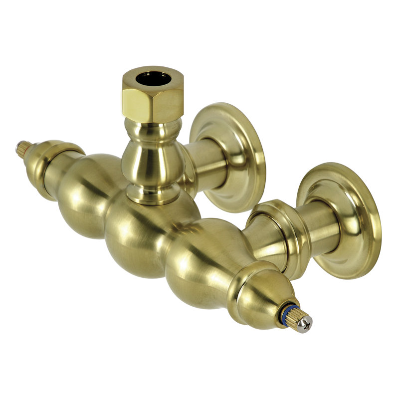 Kingston Brass Vintage 3-3/8 Inch Wall Mount Faucet Body, Brushed Brass