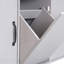 Îlot de cuisine avec armoire de rangement pour poubelle, chariot de cuisine avec abattant, support à épices, porte-serviettes et tiroir, îlot de cuisine sur roulettes avec tablette réglable, gris-389598285