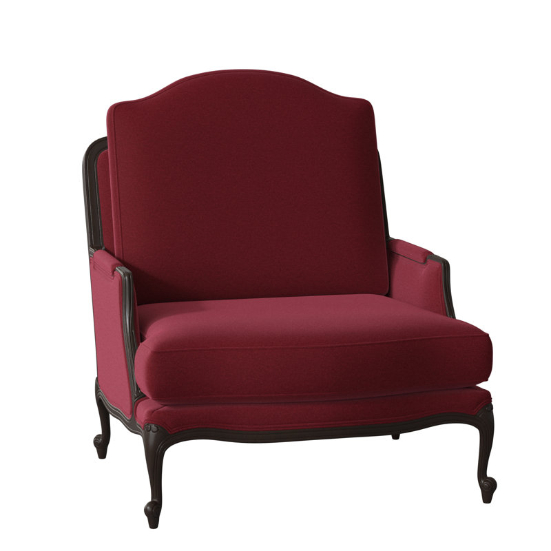 St. Helena 32" Wide Armchair, Margaret Lipstick, American Walnut