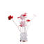 Lampe de table décorative, DEL, roses rouges, vase carré en cristal, chrome 21 po