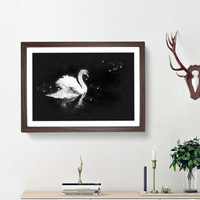 Swan - Picture Frame Graphic Art Print