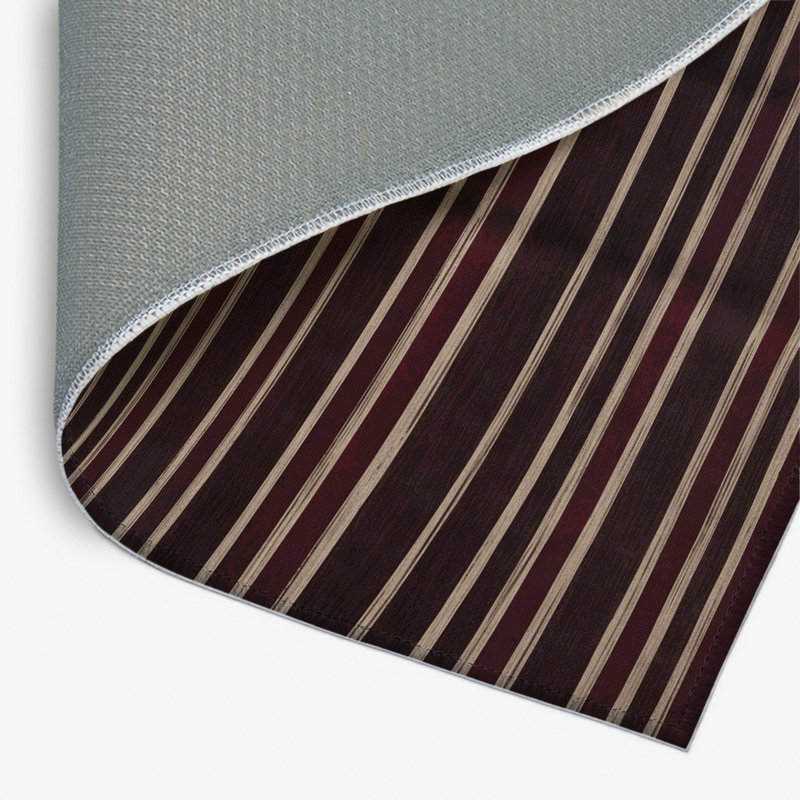 Tapis intérieur / extérieur brun HorizontalStripes, Rectangulaire 8 pi x 10 pi