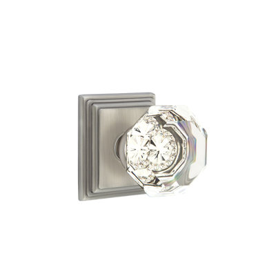 Ensemble de boutons de passage Emtek avec rosette Wilshire et bouton Old Town