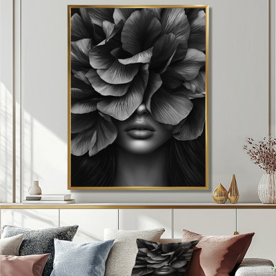  Floral Woman Portrait Photo III - Fashion Woman Wall Art Print