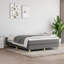 Structure de lit rectangulaire moderne en polyester gris foncé
