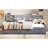Gray Twin Upholstered Storage Bed With Headboard And Drawers Velvet - Spacious Compartments, Base, Functional Design-1043421101