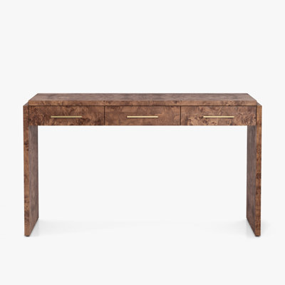 Wesley Modern Burl Wood Desk