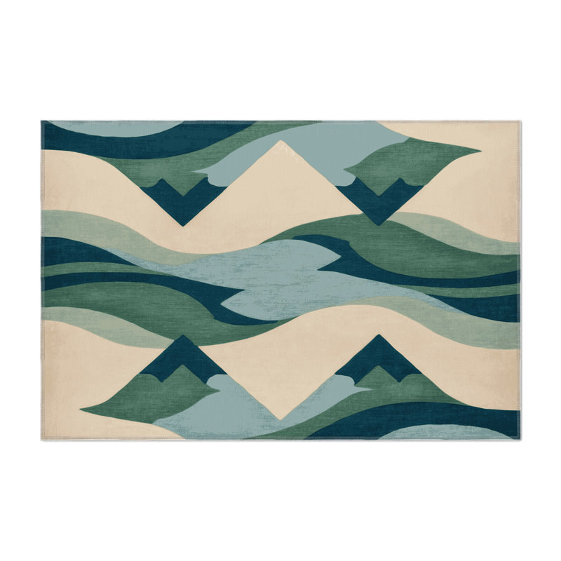 Crescent Horizons Indoor And Outdoor Area Rug, Rectangle 5' x 7'