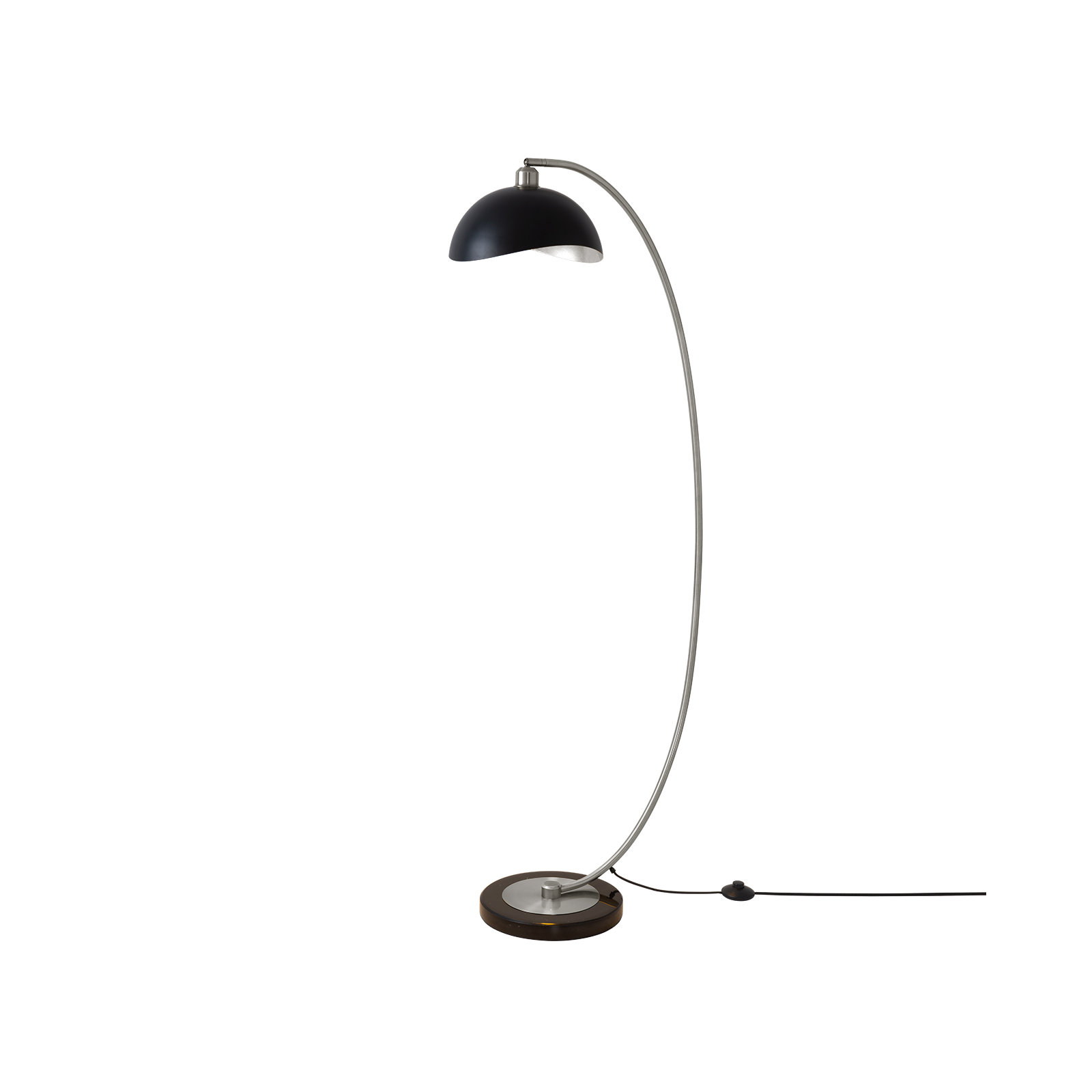 Luna Bella 60" Arched Floor Lamp, Black, Antique Nickel