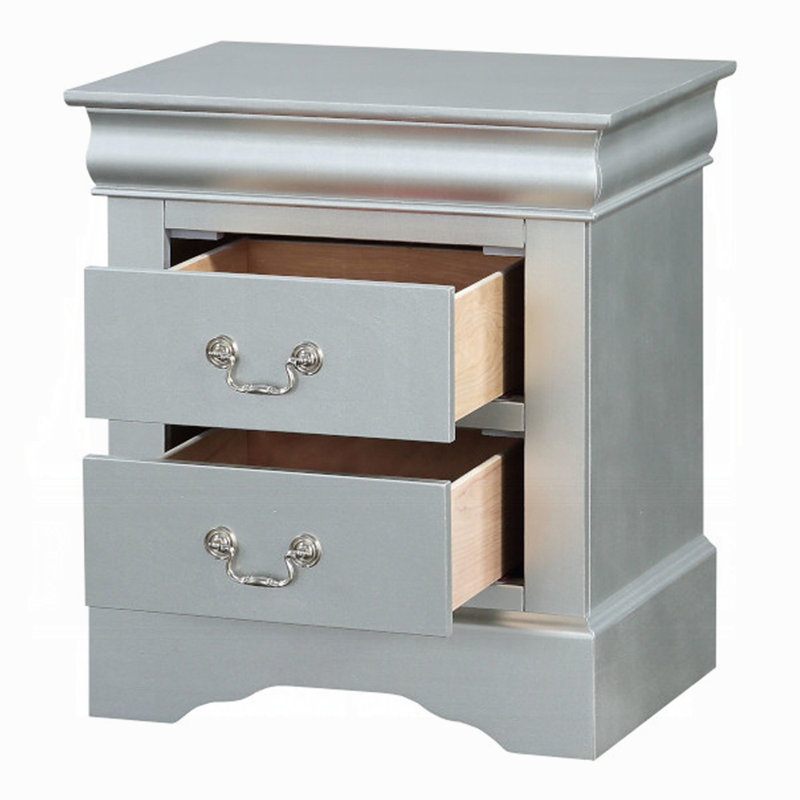 Louis Philippe Nightstand, Silver