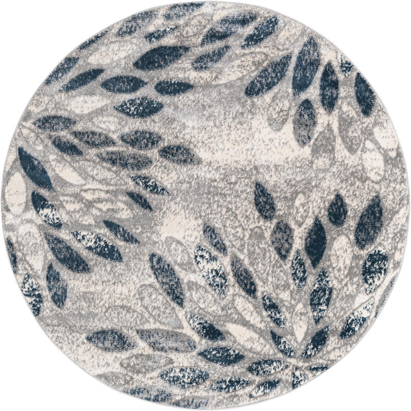 Abstract Indoor Rug, Round 6'
