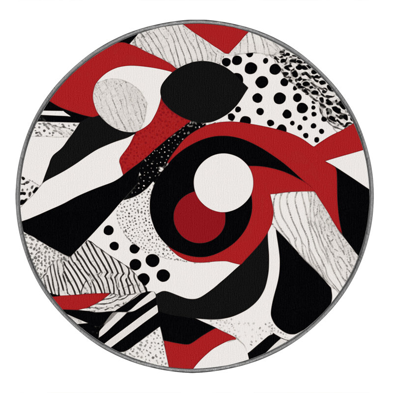 Crimson Fragment Rug, Round 3'