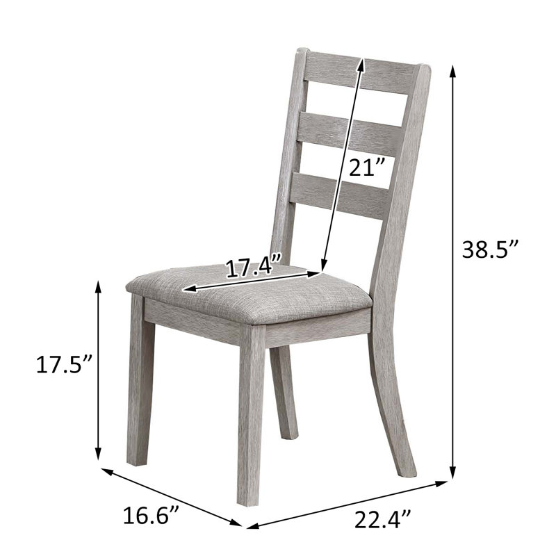 Ensemble de salle à manger 7 pièces en bois gris