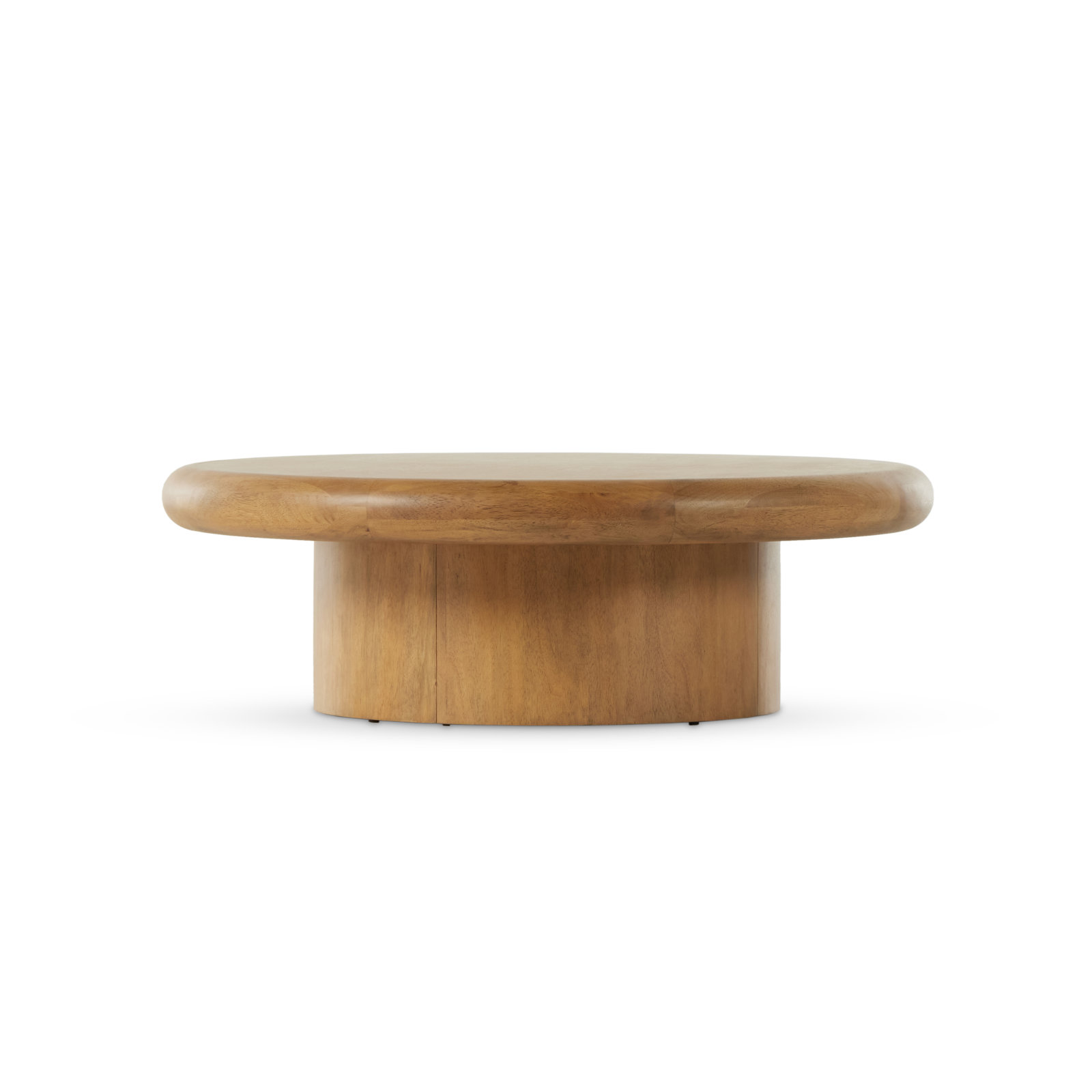 Solid Wood Single Coffee Table, Burnished Parawood