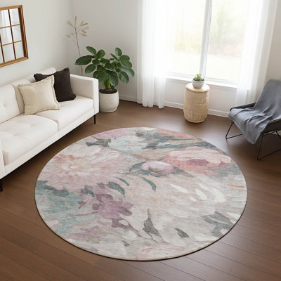 Tapis floral intérieur / extérieur lavable à la machine Jenning ACN2264