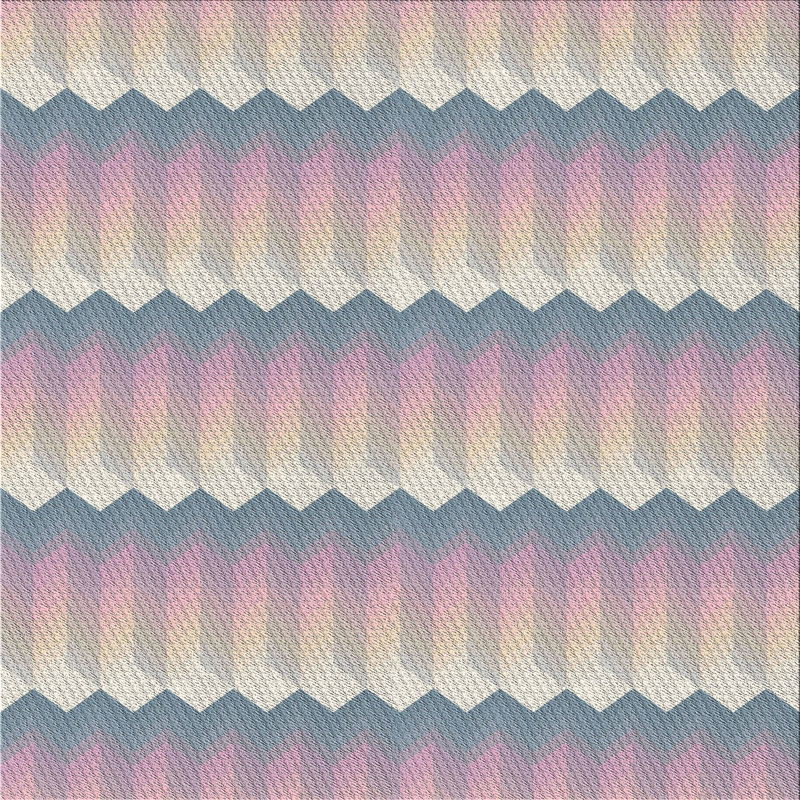 Tapis beige/rose à motifs, Carré 4 pi
