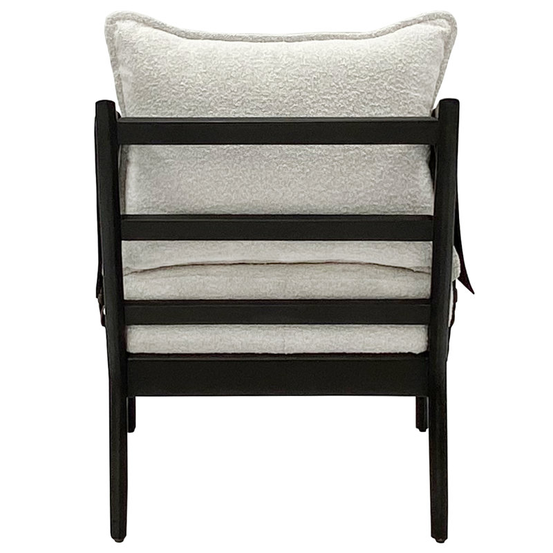 Skylar Solid Wood Dark Brown Accent Chair