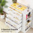 Drawer Dresser with LED Light & Tempered Glass Top, 31.71"W Wood Chest with Side Storage & Jewelry Organizer, Closet Island Cabinet, Ideal for Livingroom,Bedroom, White-946671913