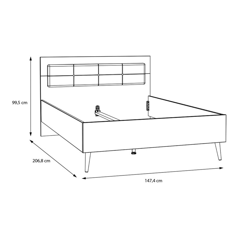 Rauchtown Bed, Beige/Sage, Double (4'6)
