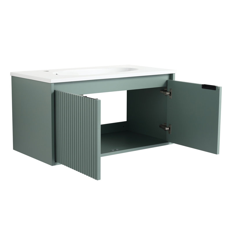Meuble-lavabo flottant 36 po avec lavabo en résine