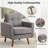 78" W Sofa With 2 Armchair Accent Chair Tufted Upholstered Living Room Set-610321181