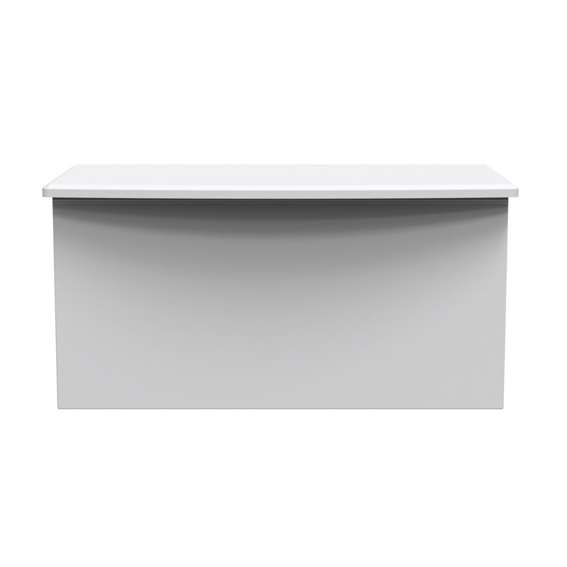 Fully Assembled Murier Blanket Box, Grey Matt