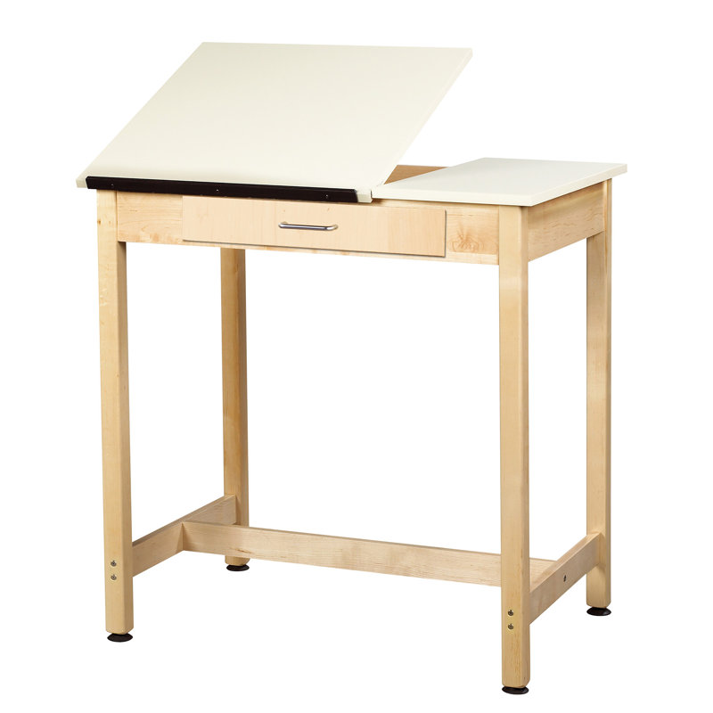 Table à dessin fiberesin, H 37 po x l 36 po x P 24 po, En deux pièces