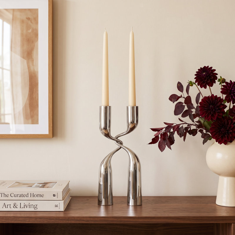 Liaison 2-Piece Metal Candle Holder Set