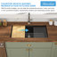 Quartz Granite Composite Kitchen Sink Workstation Undermount Single Bowl Kitchen Sink with Bottom Grid,Cutting Board-99332474-123687591