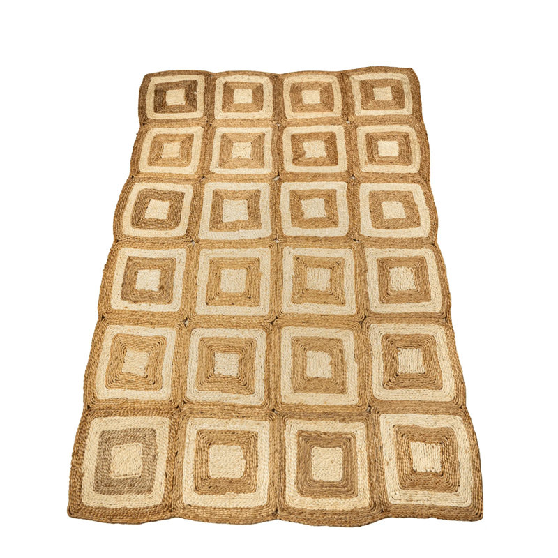 Tapis géométrique tissé à la main