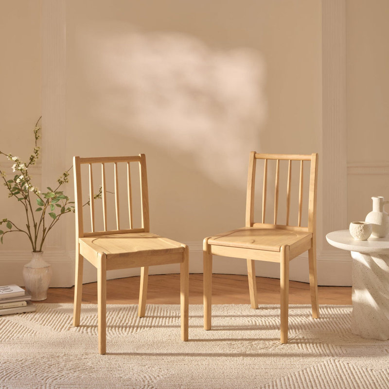 Dining Chairs - Set of 2, Pale Oak