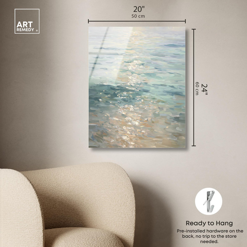 Impression sur acrylique Sea Sunset Coastal Decor par Art Remedy, H 24 po x l 20 po