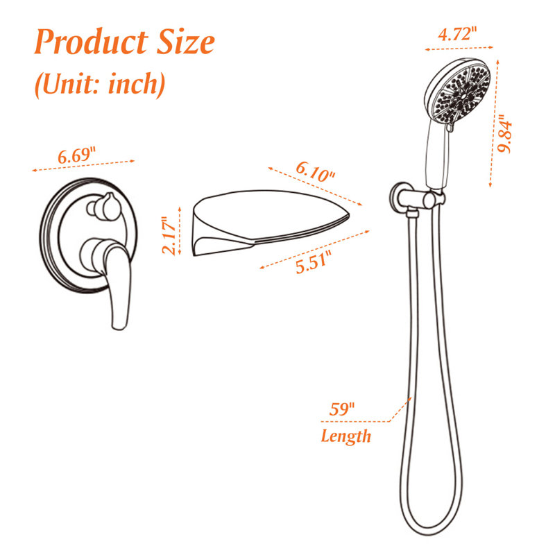 All-In-One Kit with Rough in-Valve, Brushed Nickel