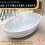 Baignoire de trempage autoportante 69 po. X 39,3 po. Avec drain