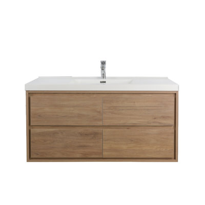Azden 60" Wall-Mounted Single Bathroom Vanity Set