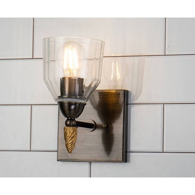 Fun Finial 1 Light Wall Sconce In Chrome, Dark Bronze/Gold