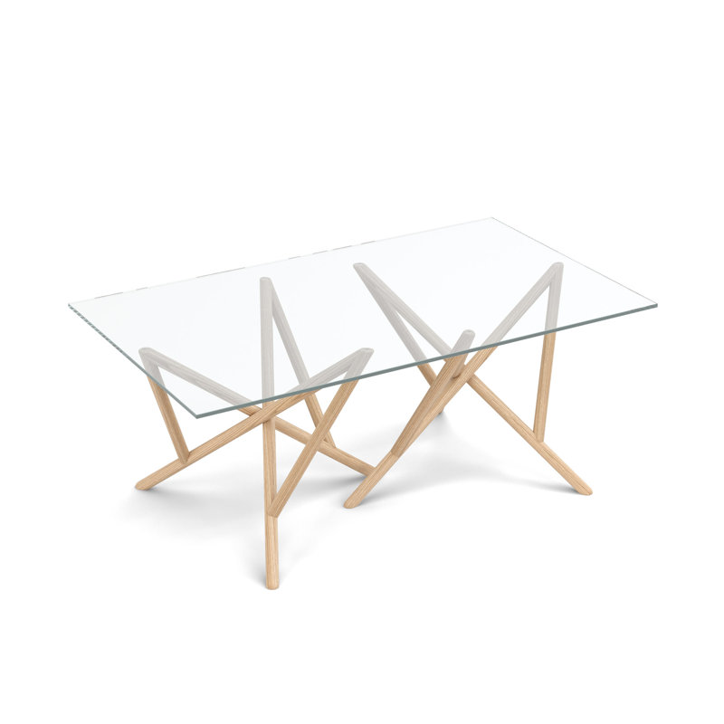 Table avec plateau Baton, Chêne naturel