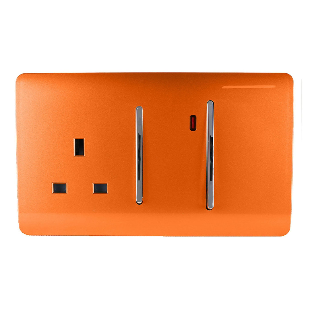 Trendi Switch 45 Amp Cooker Switch & 13 Amp Plug Socket with Neon