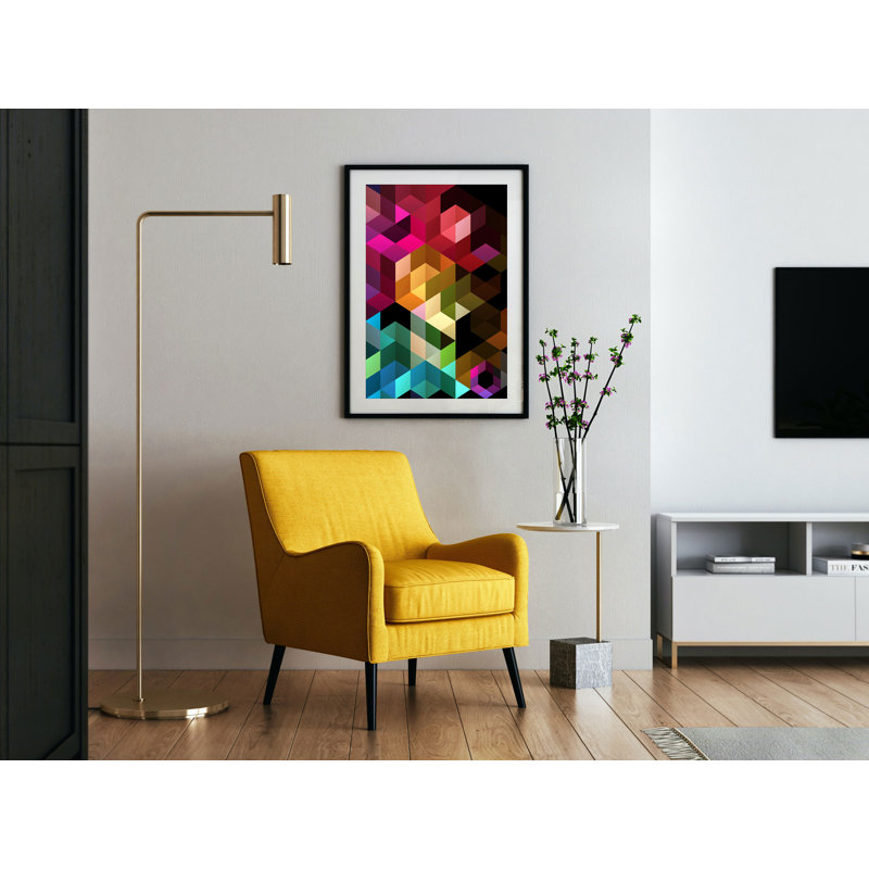 Abstract 16 Fashion - Print, 30cm H x 25cm W x 5cm D, White Framed