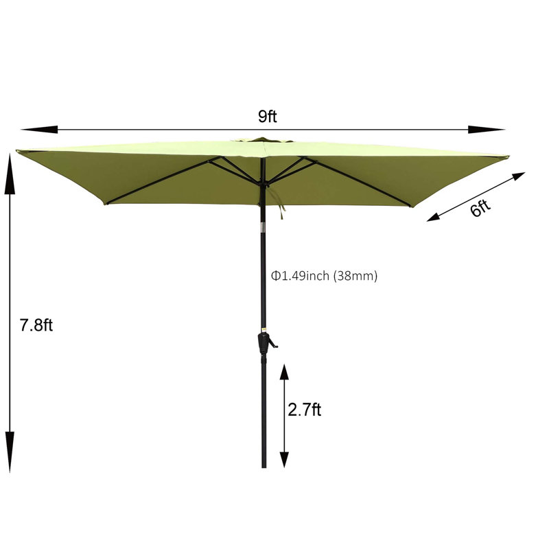 Parasol d'extérieur imperméable avec fonctions polyvalentes pour divers environnements, Vert citron