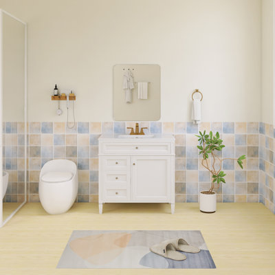 Ensemble de meuble-lavabo autoportant 36 po avec comptoir en céramique 36 po