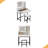Makeup Vanity With LED Lighted Mirror, 360° Rotatable Mirror, Vanity Desk With 2 Drawers,Power Outlet And 3-Tier Shelves