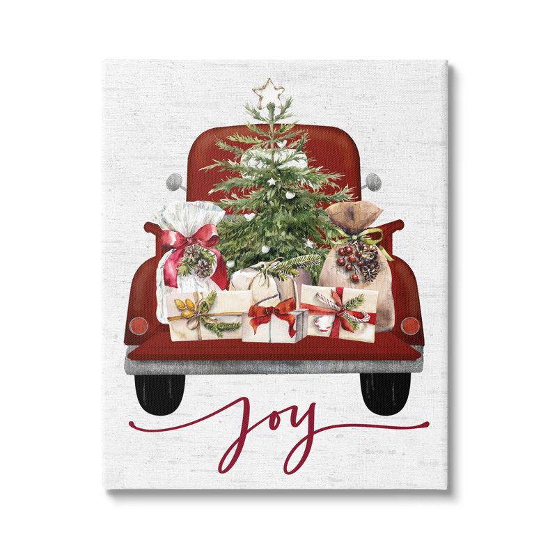 Art mural sur toile Joy Holiday, H 20 po x l 16 po x P 1,5 po