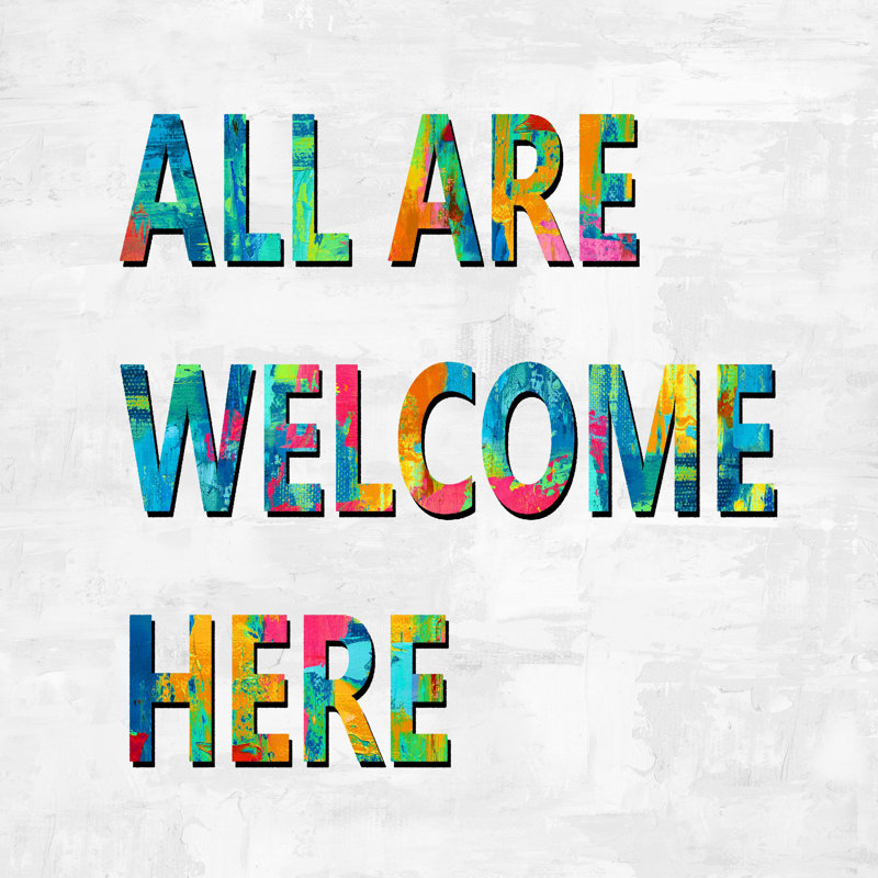 All All Welcome Welcome Rainbow, H 36 po x l 36 po