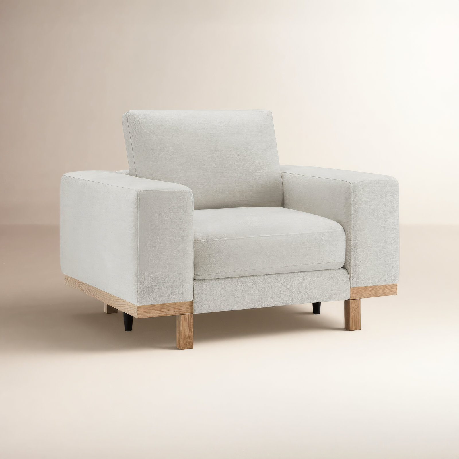 Arnette Armchair, Brent Light Grey Basketweave