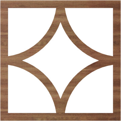 Médaillon de plafond ajouré en bois Statesman
