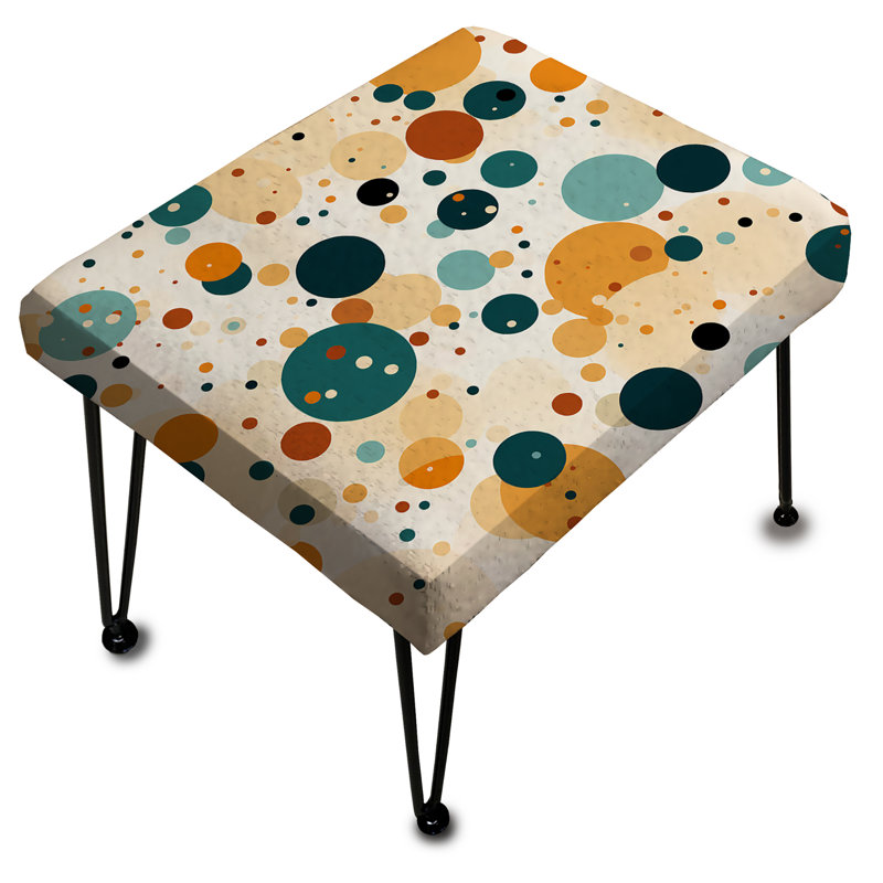 Classic Charm Polka Dots Pattern - Polka Dots Rectangle Ottoman